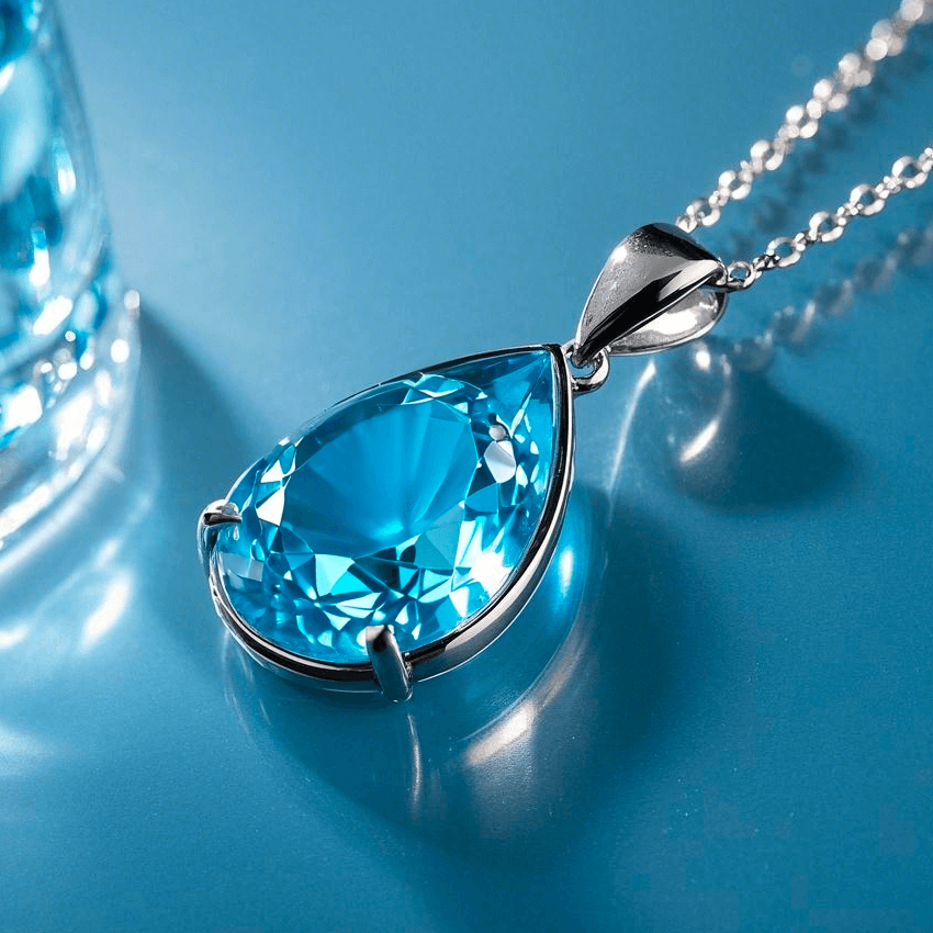 Design Concept of Gem Aura Aquamarine Pendant